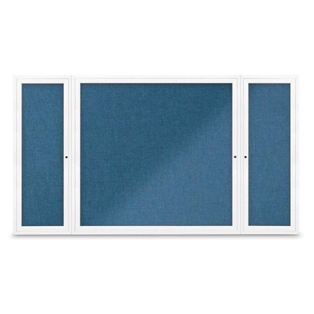 United Visual Products Indoor Enclosed Combo Board, 48"x36", Gold Frame/Blue & Burgundy UVCB4836G-BLUE-DBURGU